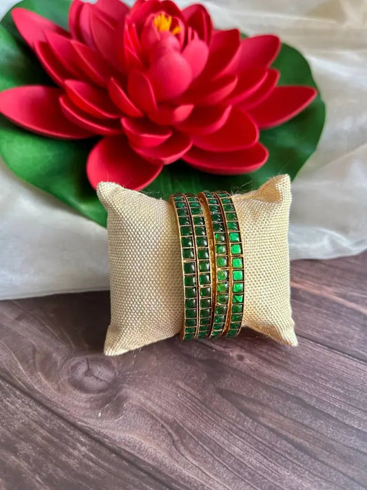 Emerald Bangles (Set of 4)