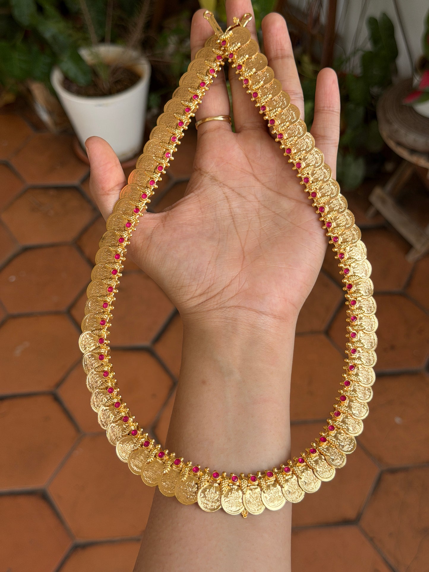 Double sided 1Gm Gold Haaram