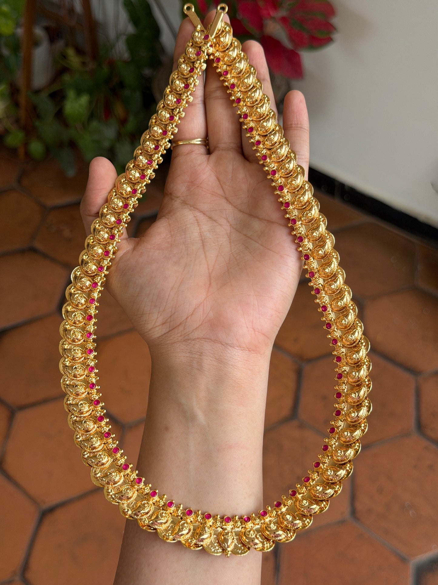 Double sided 1Gm Gold Haaram