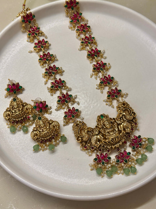 Lotus x Padmavati Haaram set