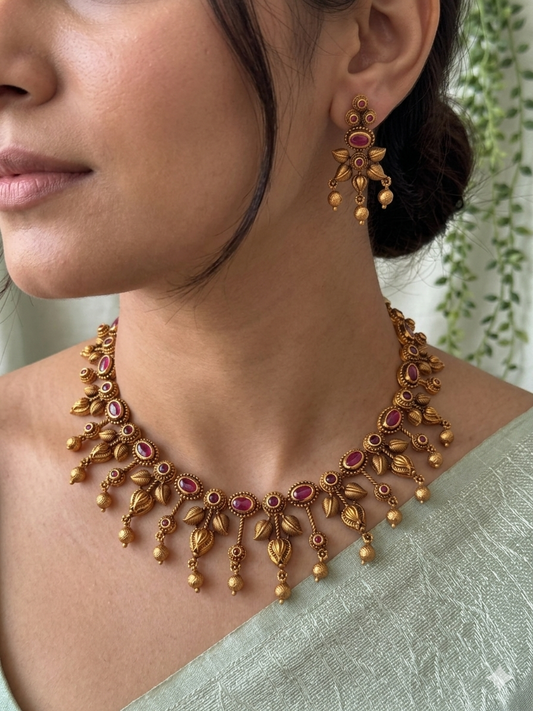 Ojasvini Ruby Necklace