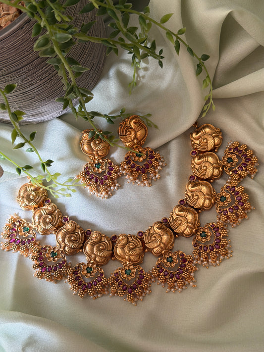 Aruvi Peacock Necklace