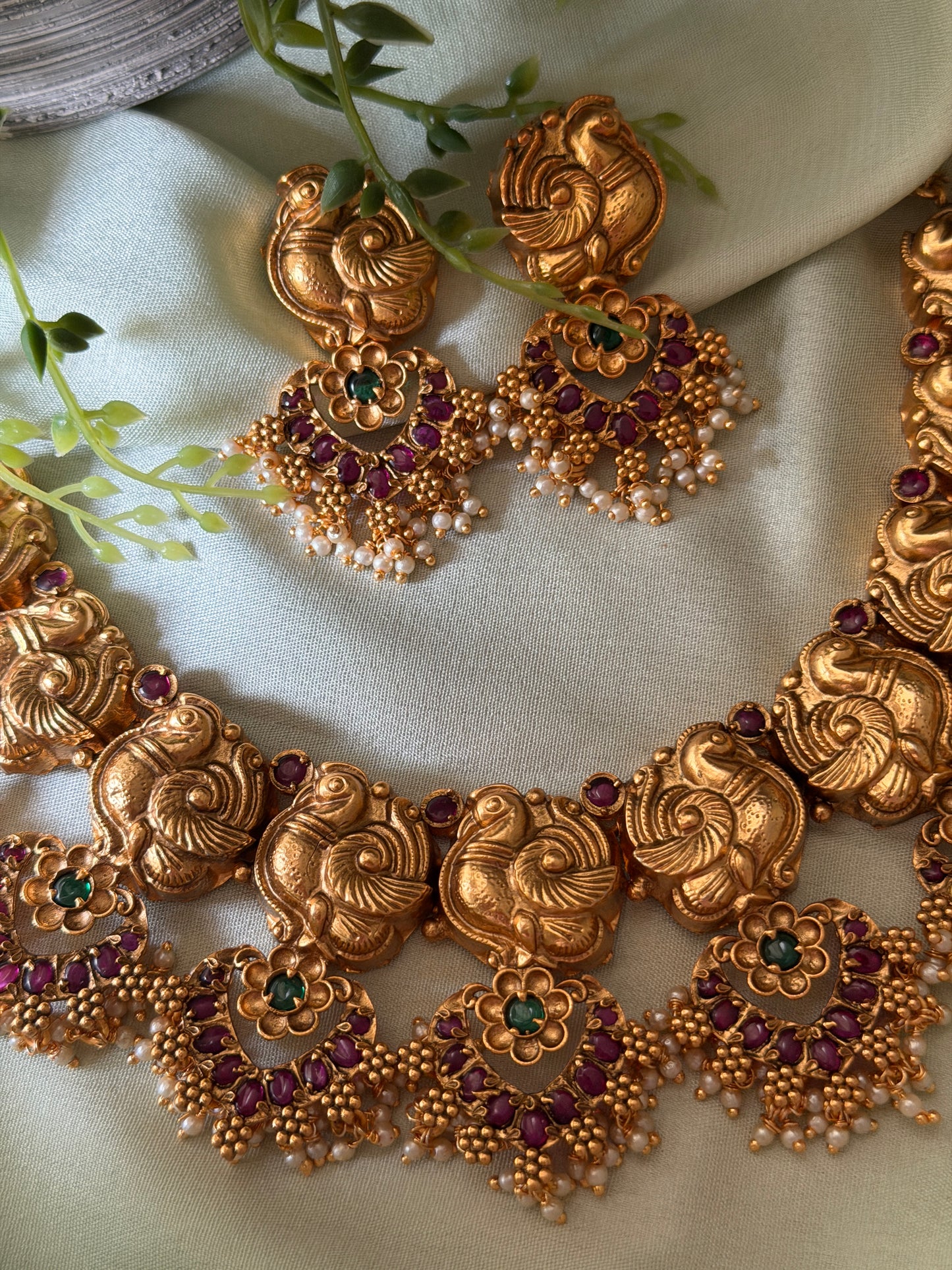 Aruvi Peacock Necklace