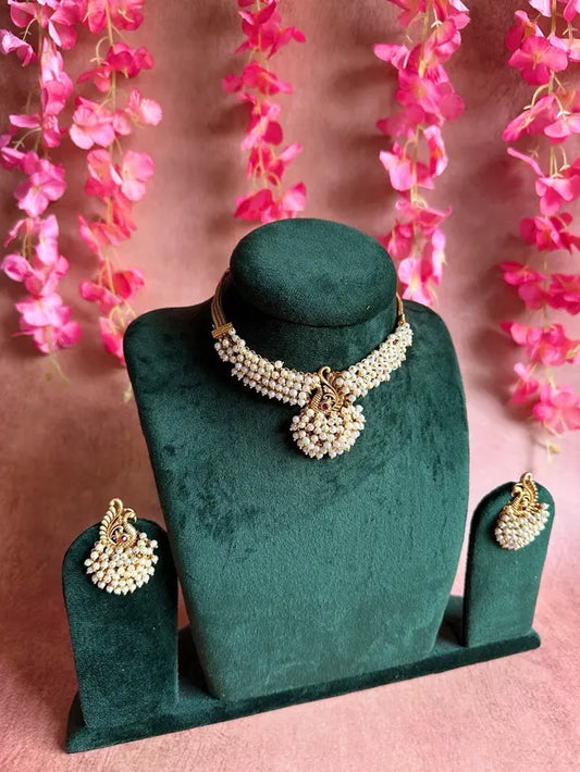 Azura Pearl Ghungroo Choker