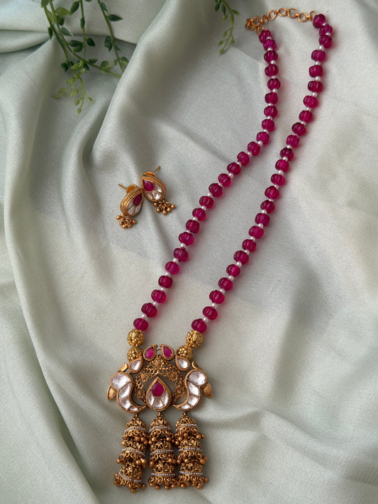 Morah Mini jhumka Haaram set