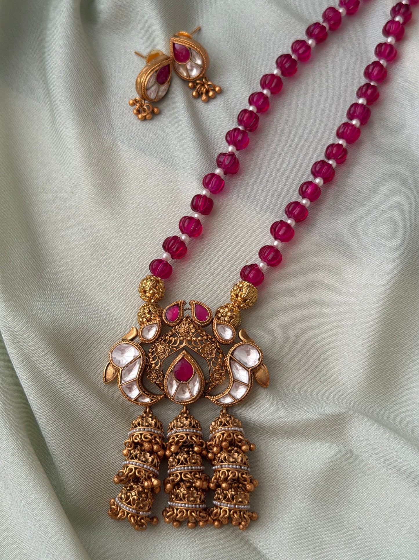 Morah Mini jhumka Haaram set