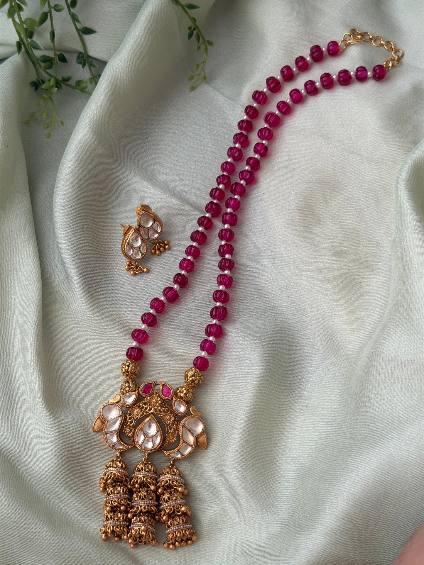 Morah Mini jhumka Haaram set