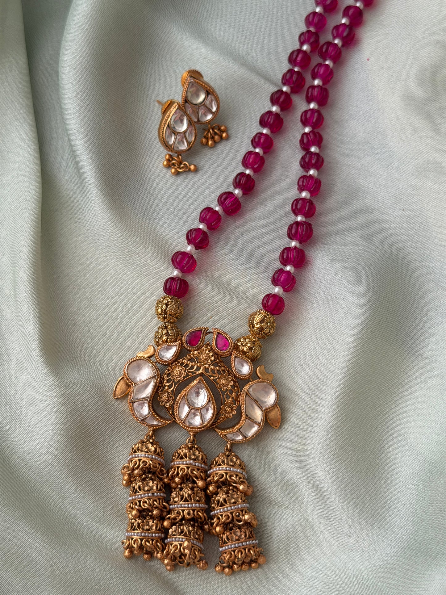 Morah Mini jhumka Haaram set