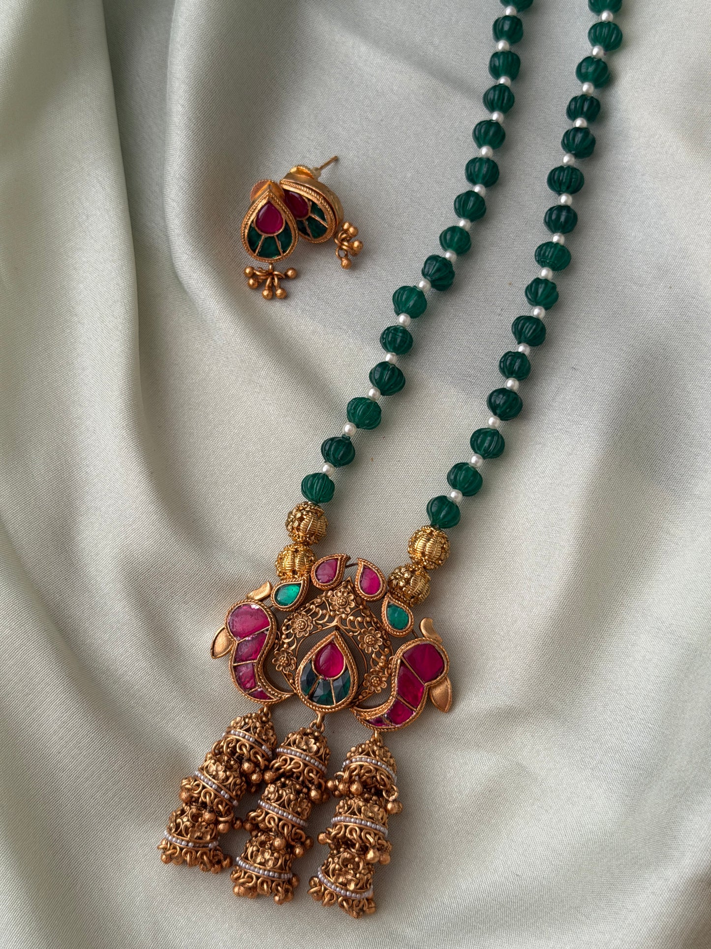 Morah Mini jhumka Haaram set