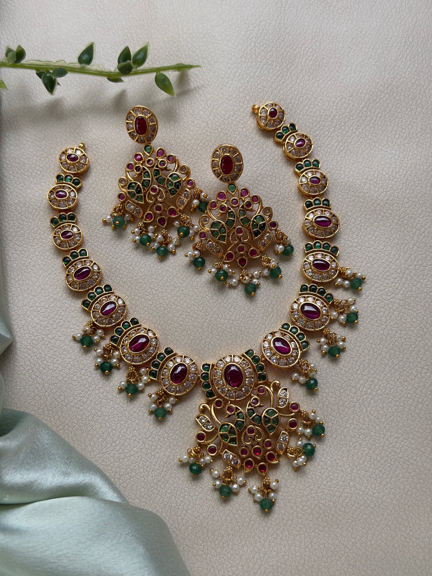 Sthuthi Kempu Necklace