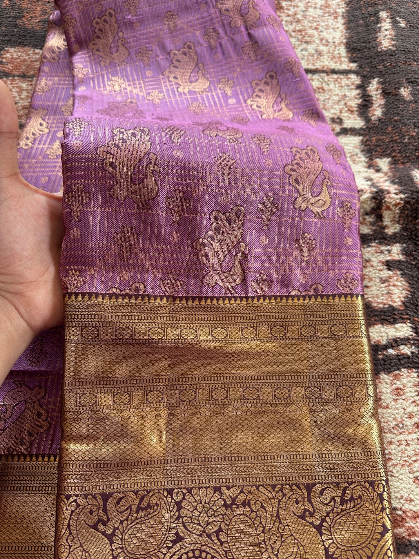 Azura Lavender Vaira Oosi Kanchi Pattu