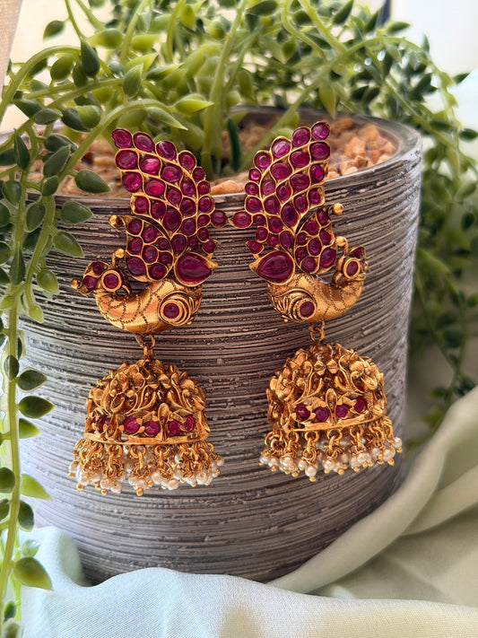 Morah Kempu Mini Earcuff Jhumkas