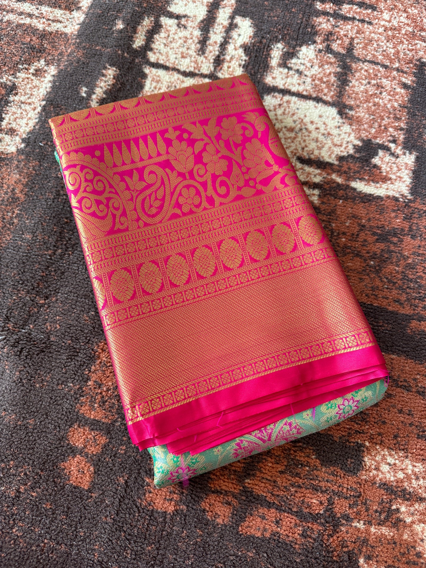 Tiffany Blue Tissue Silk Saree