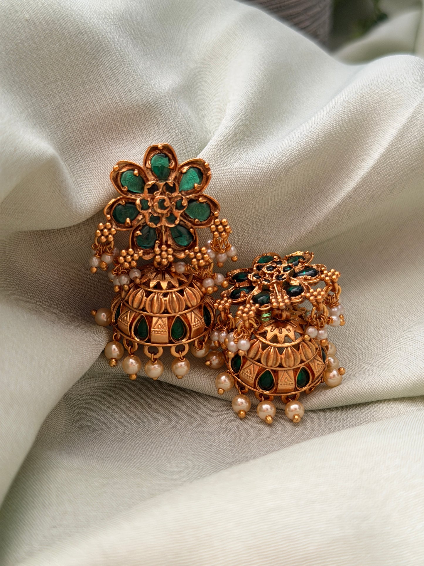 Dharini Flora Jhumkas