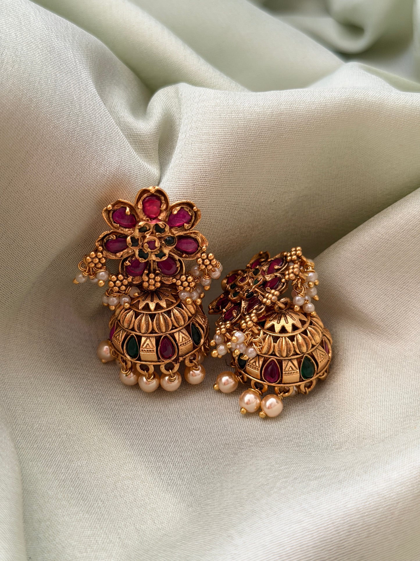 Dharini Flora Jhumkas