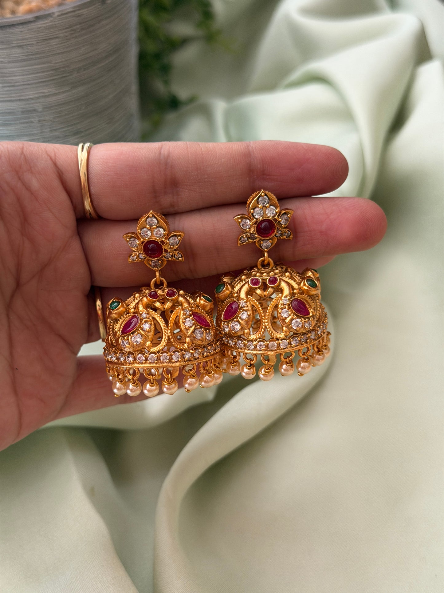 Anicham AD Flora Jhumkas