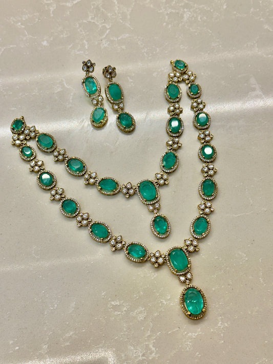 Aqua 2 Layer Mozonite Designer Wear
