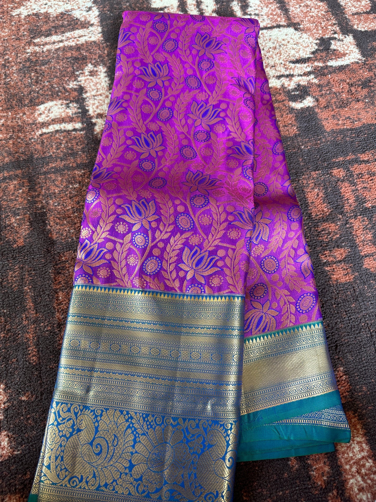 Dairy Milk Purple Tissue Silk Saree
