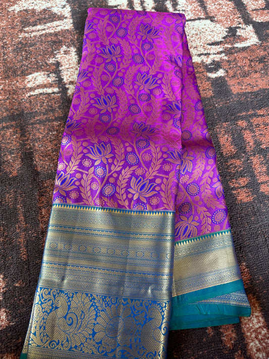 Dairy Milk Purple Tissue Silk Saree