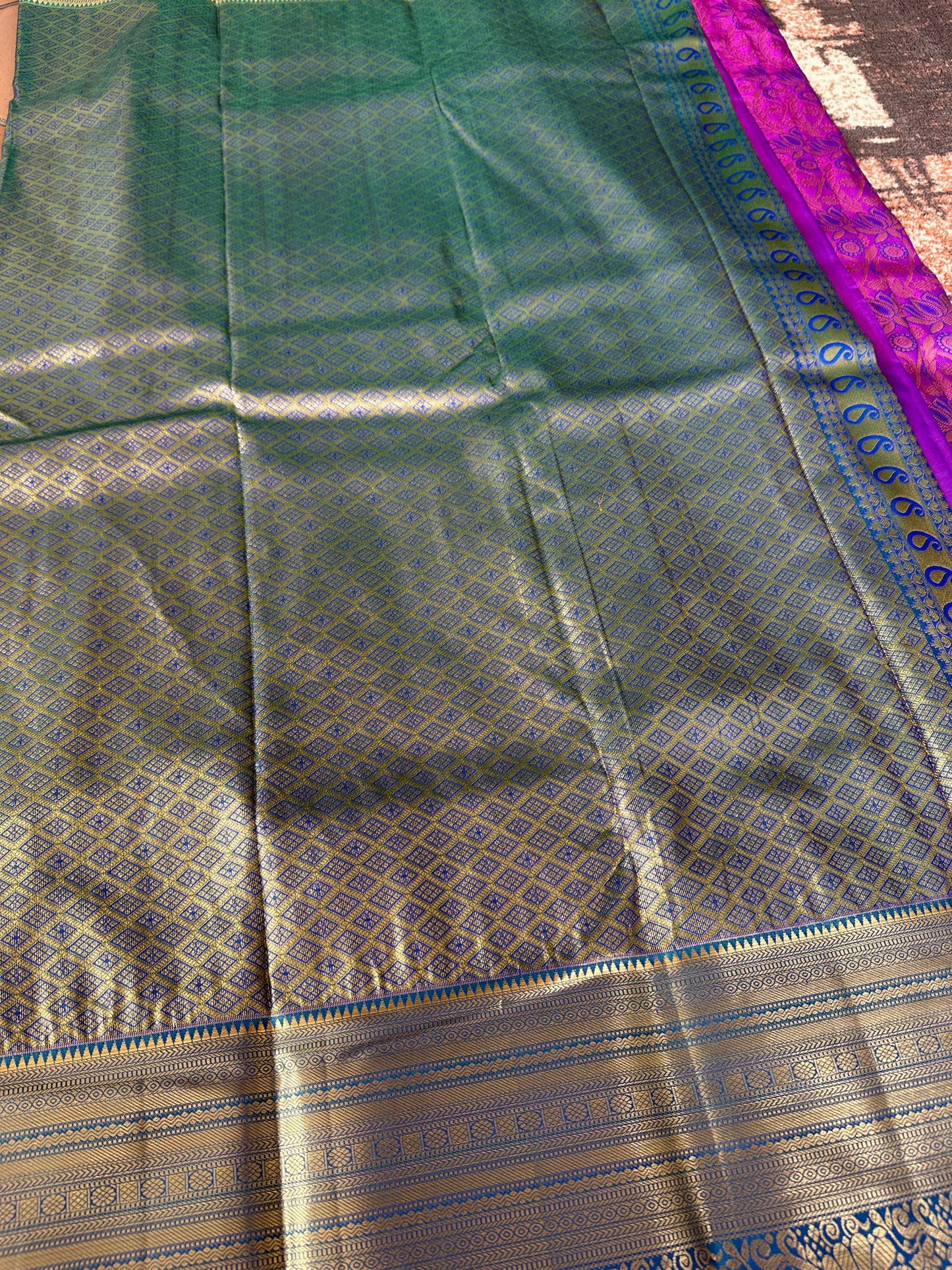 Dairy Milk Purple Tissue Silk Saree