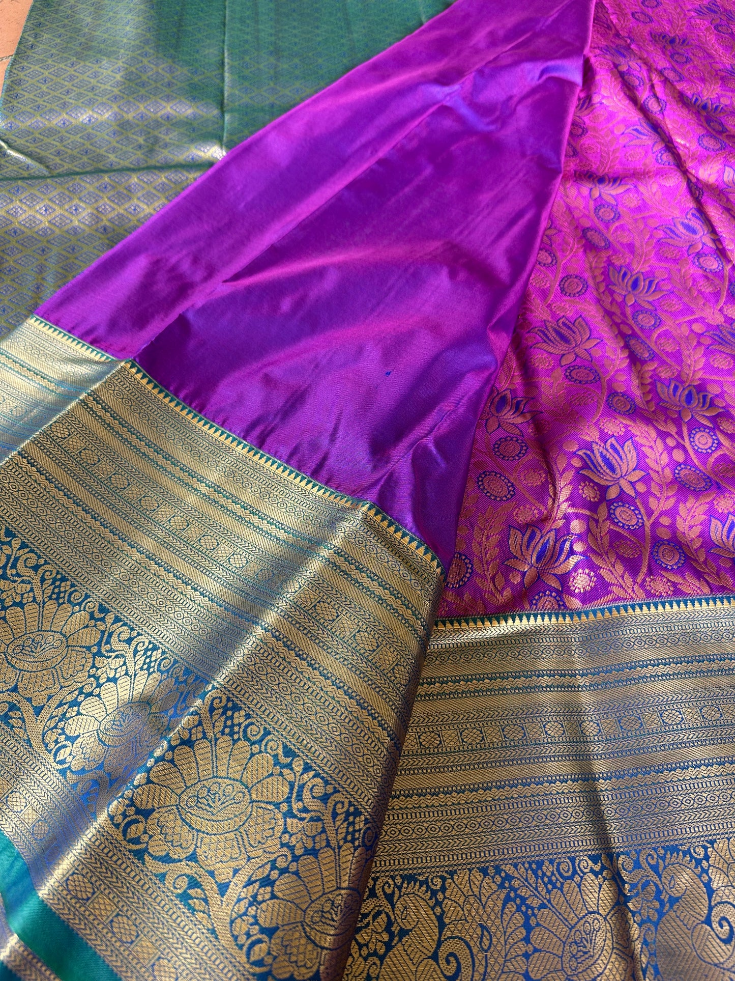 Dairy Milk Purple Tissue Silk Saree