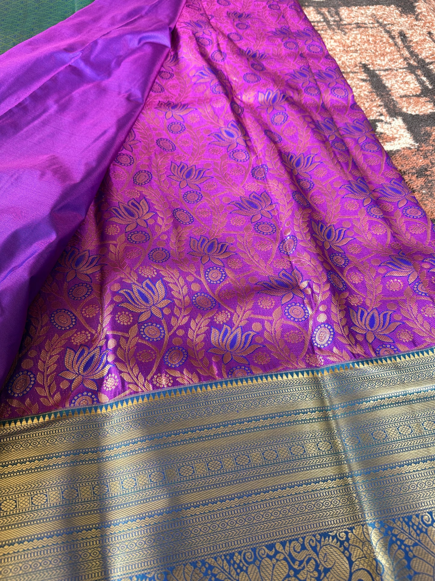 Dairy Milk Purple Tissue Silk Saree