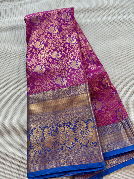 Azura Majenta Tissue Silk Saree