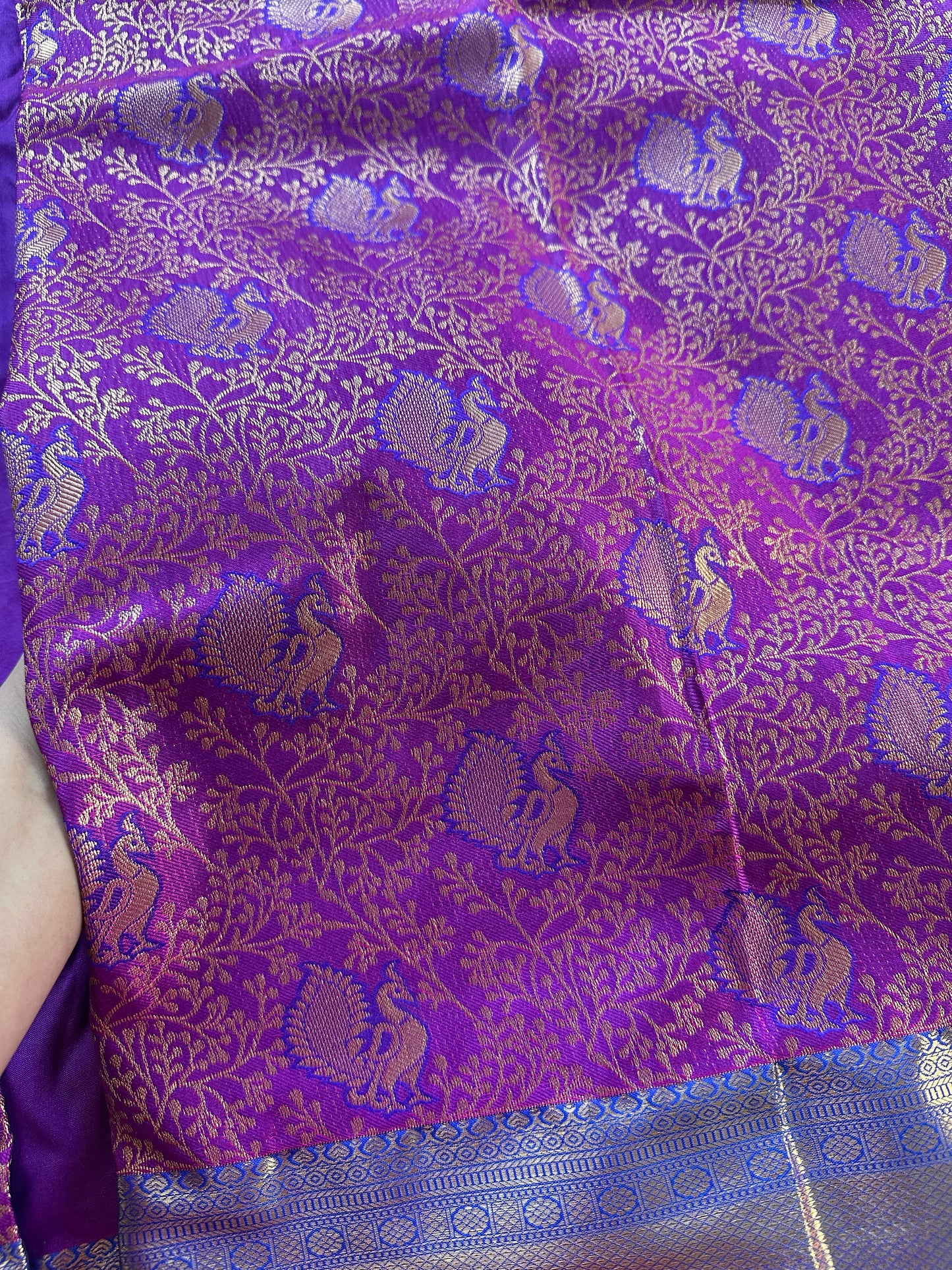 Azura Majenta Tissue Silk Saree