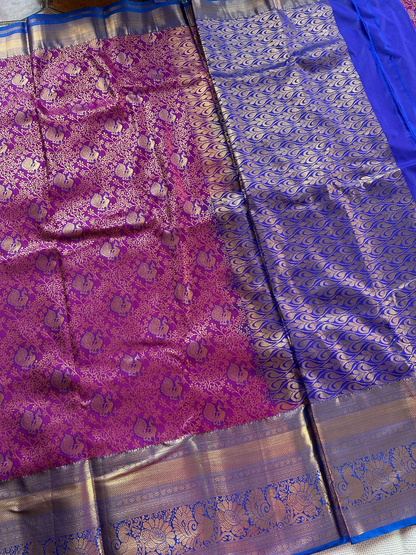 Azura Majenta Tissue Silk Saree