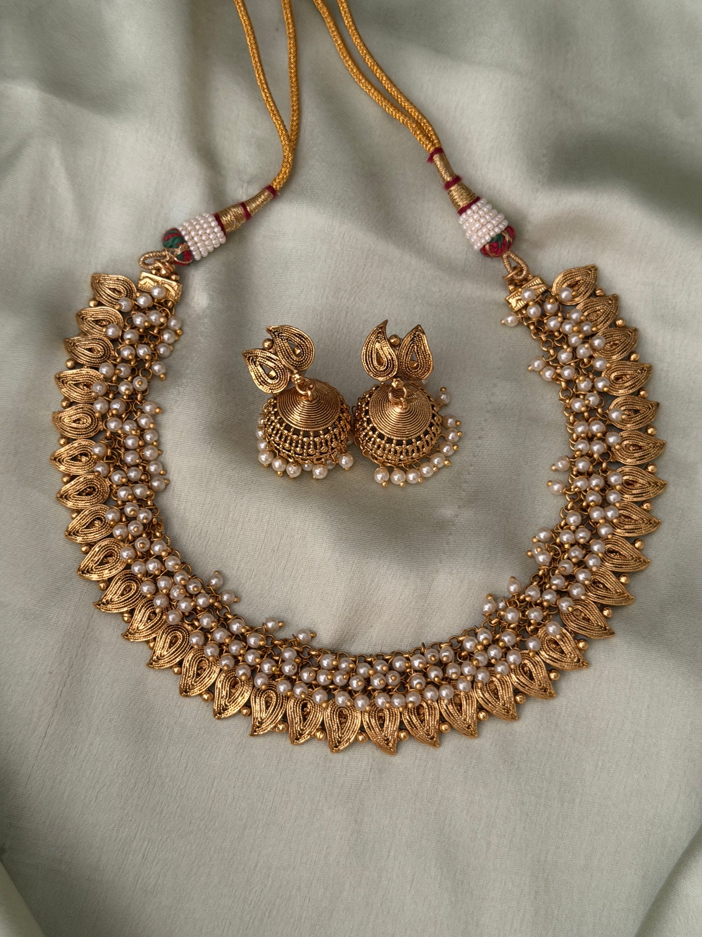 Gold Mango x Bead Necklace