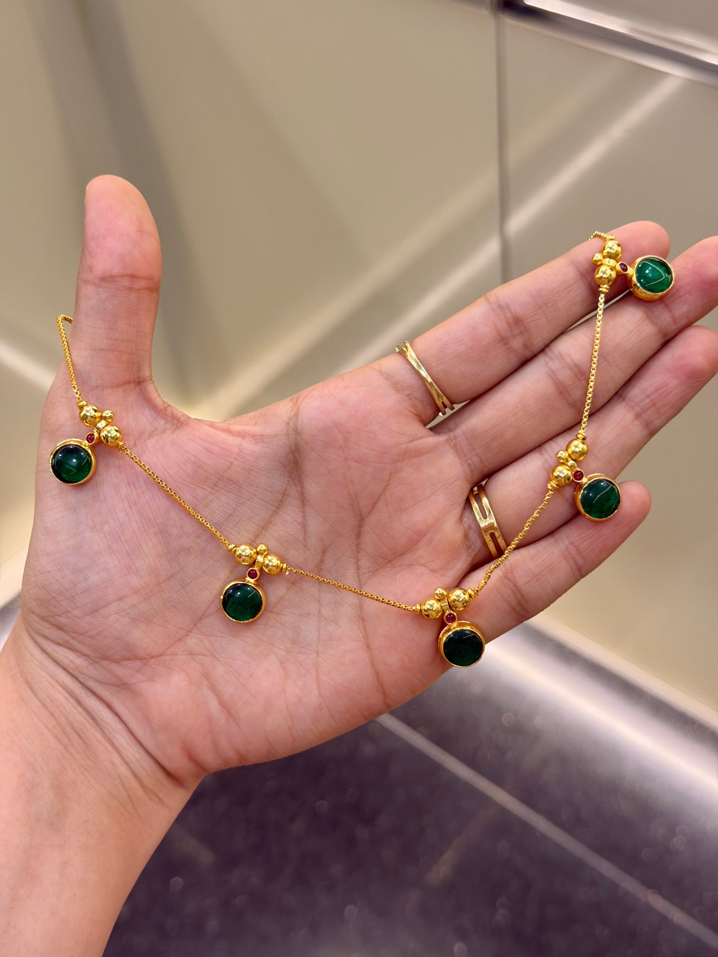 Double Sided Circle Palakka x Coin Chain