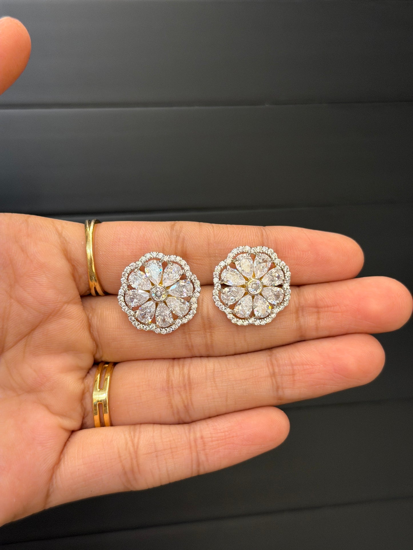 Big Flora Diamond Studs