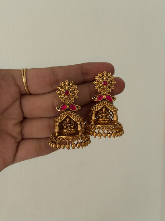 Alakha Gopuram Jhumkas