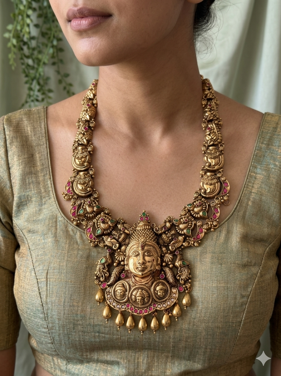 Hamsavahini 1Gm Gold Haaram