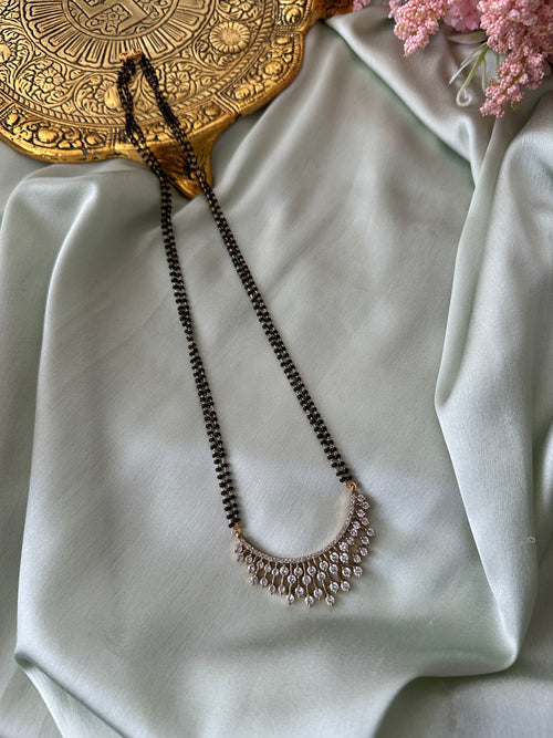 Diamond Replica Managalsutra(with diamond studs)