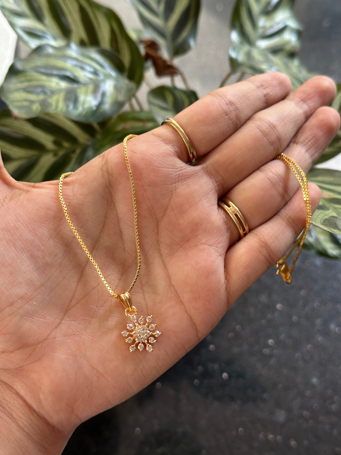 Diamond locket with Gold Chain