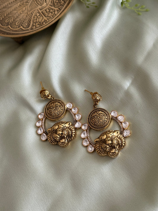 Sher Khan Mozonite earrings