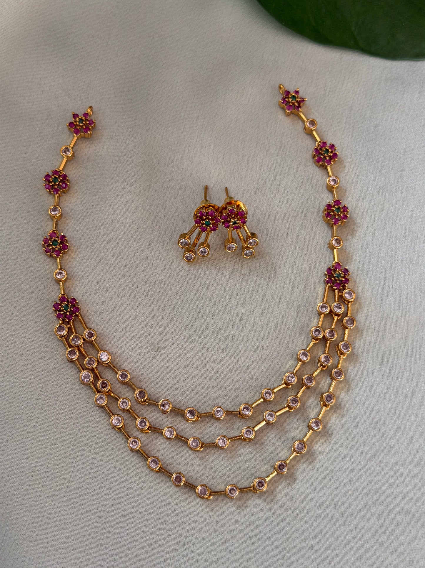 Maragarita Layered AD Necklace