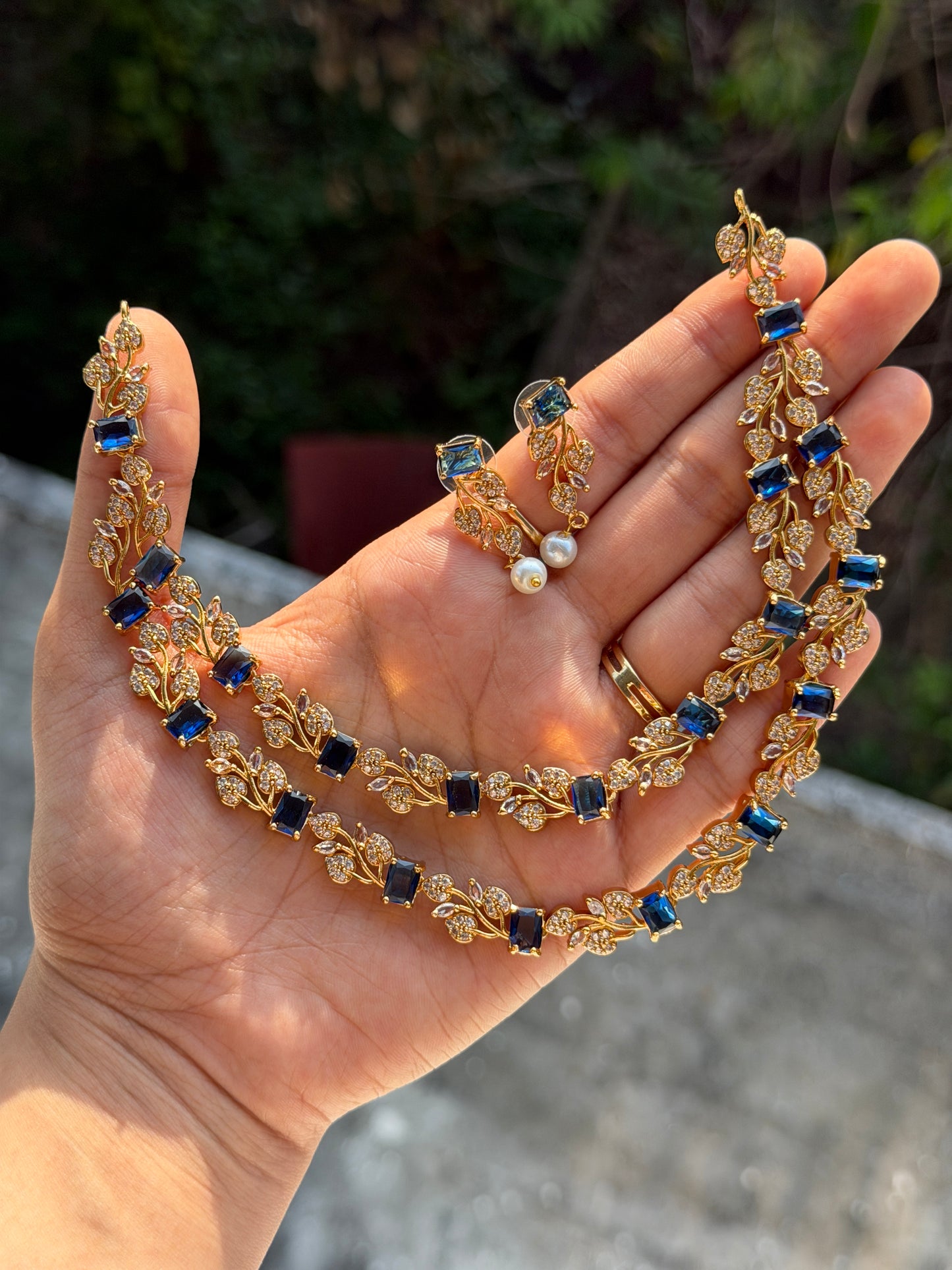 AD double Layer Vine Necklace