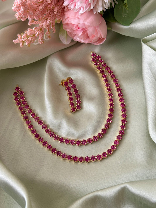 Twin Layer Ruby Necklace