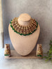 Cluster Azura Emerald bead Necklace