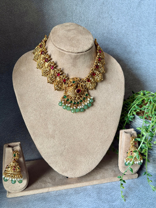 Peacock Chettinad Necklace