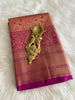 Flamingo Pink Tissue Kanchi Pattu