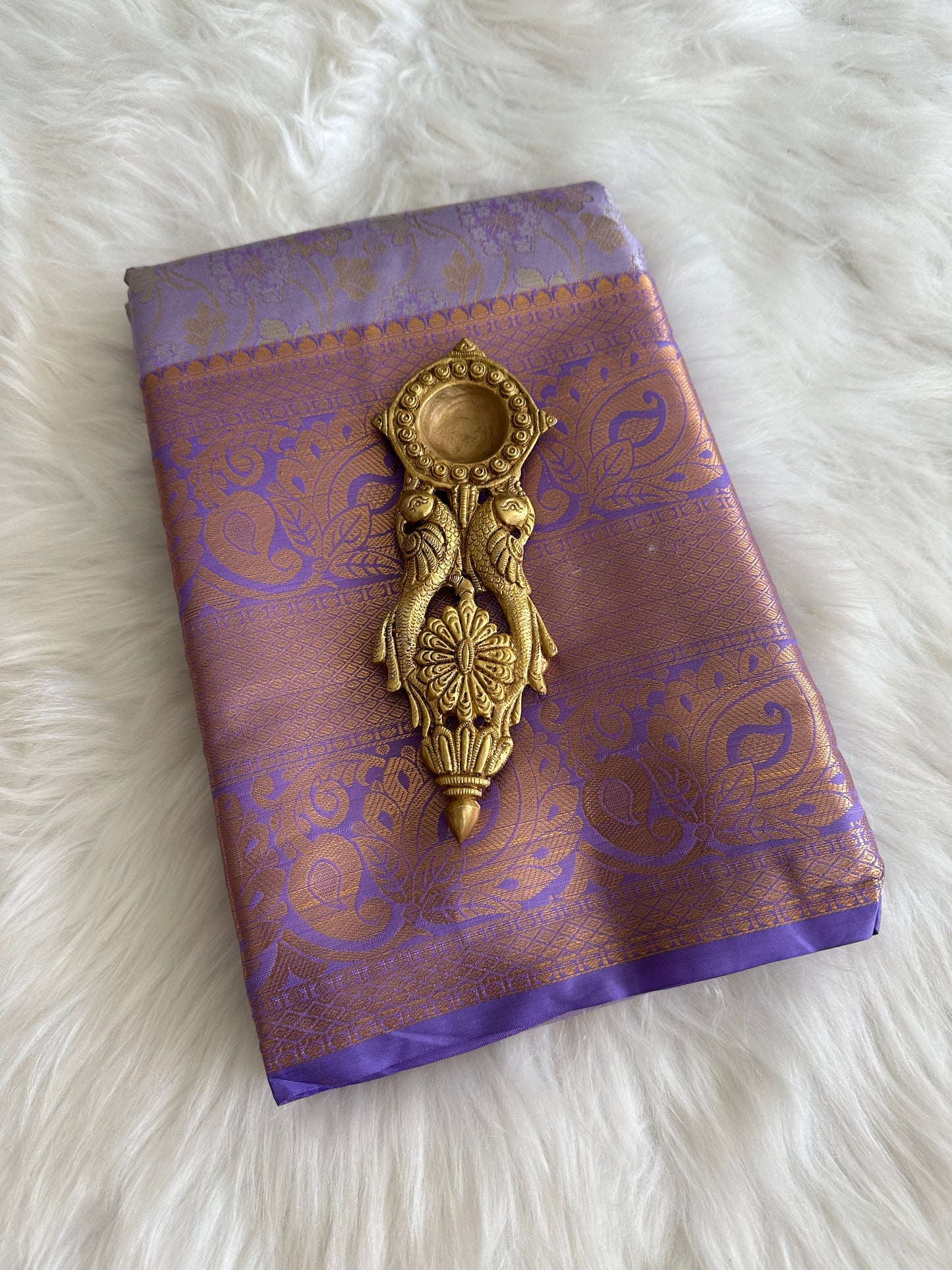 Soft Lavender Tissue Kanchi Pattu