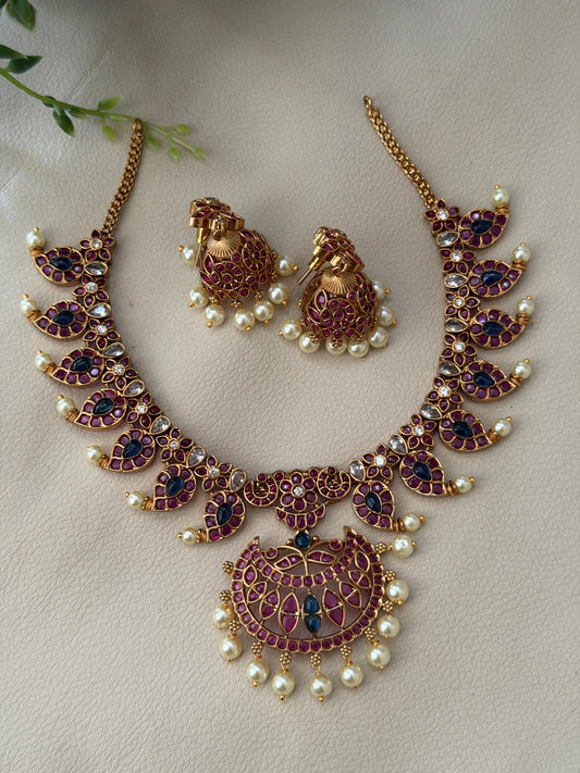 Visva Dual Tone mango Necklace