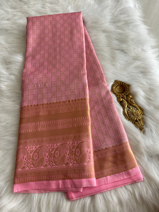 Powder Pink 1000 Butta Kanchi Tissue Pattu
