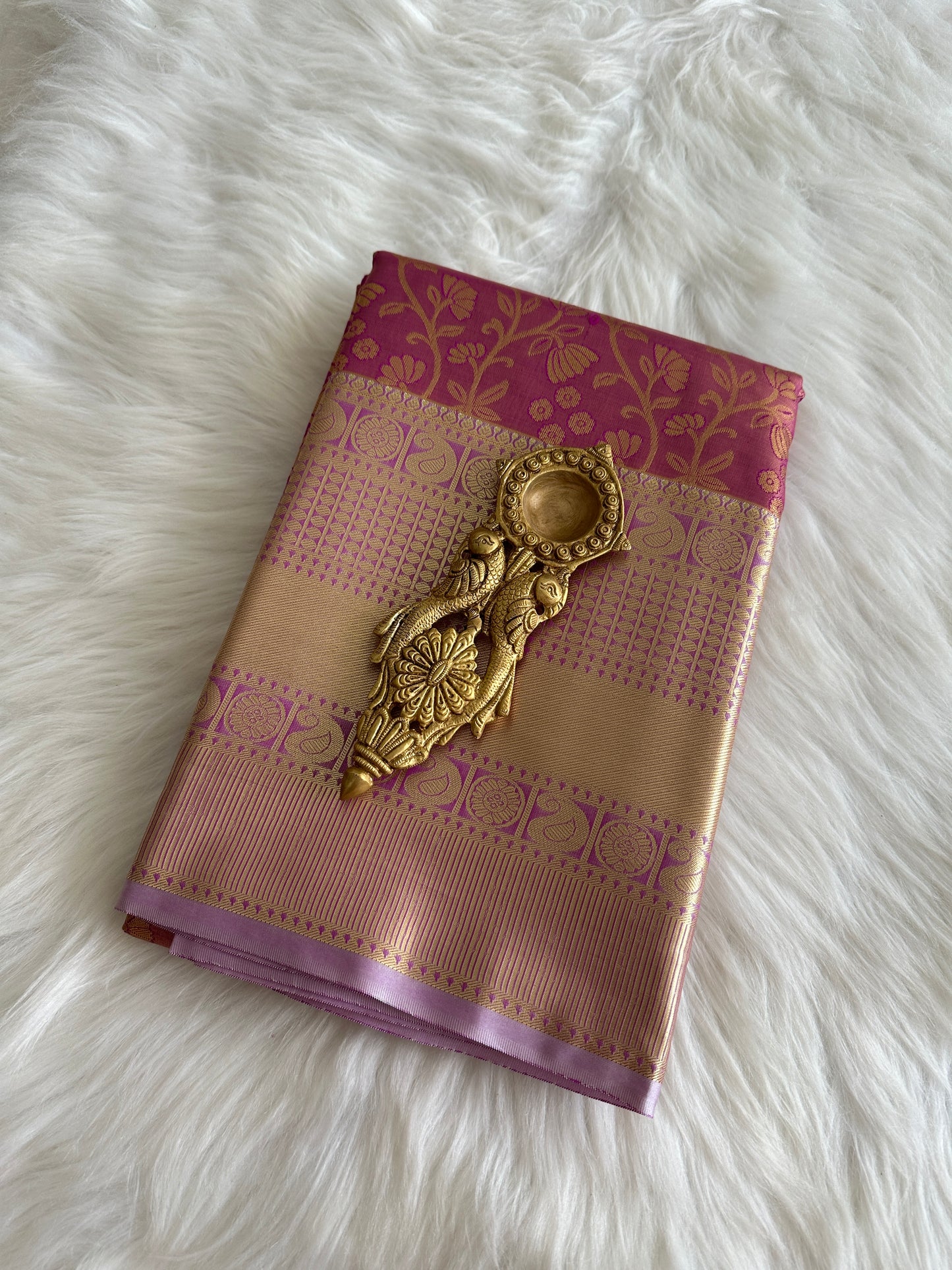 Mulberry Pink Kanchi Tissue Pattu