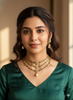 Three Layer Pearl Pendant Choker