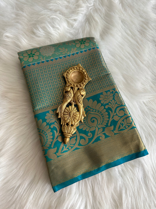 Sea Green Kanchi Tissue Pattu