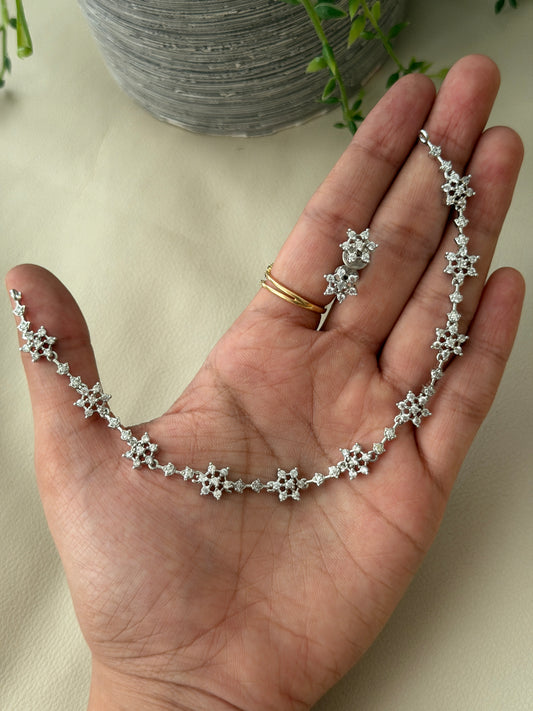 Mini Sparkle Silver Choker